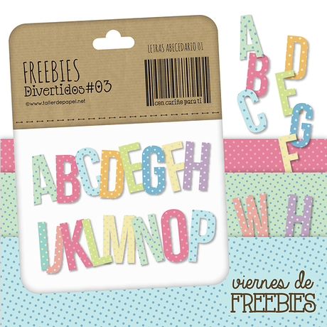 Viernes de Freebies: Hoy lindas letras de lunares para decorar tus proyectos de Scrapbooking Digital. Descárgalas ahora GRATIS!