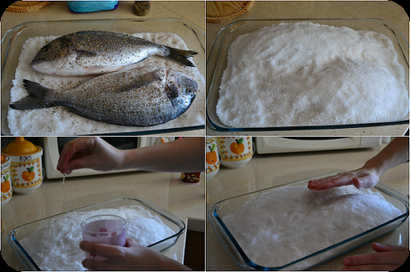 Como hacer pescado a la sal. Receta paso a paso.