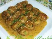 Albóndigas caballa salsa mostaza