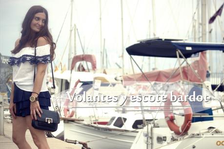Volantes y escote bardot