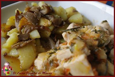 POLLO CON SETAS Y PATATAS - RETO SALADO CRI: BASILICATA