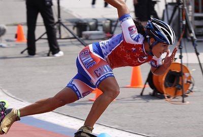 Patinaje un deporte de velocidad patinaje