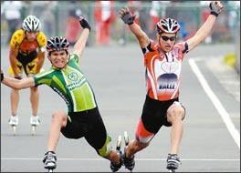 Patinaje un deporte de velocidad patinaje...