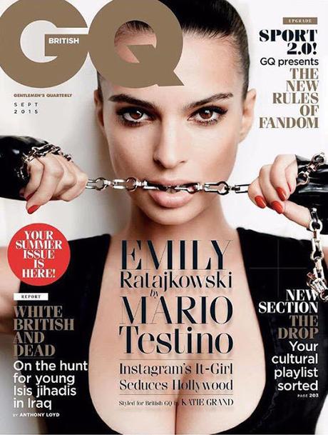 Emily Ratajkowski posa para dos portada de GQ Reino Unido