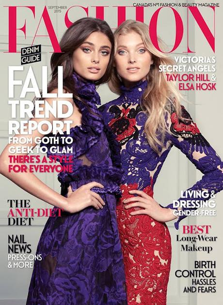 Taylor Hill y Elsa Hosk posan para la portada de Fashion Magazine