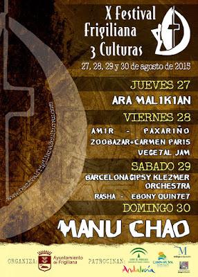 Manu Chao cerrará el Festival de las Tres Culturas de Frigiliana (Málaga)