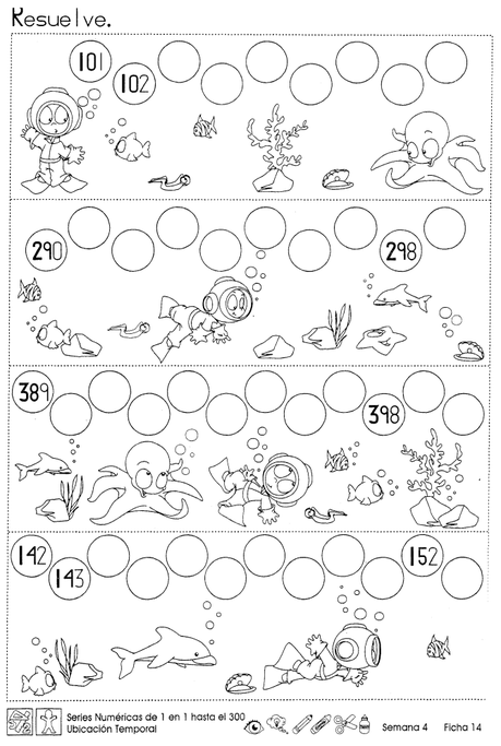 Series numéricas de 1 en 1 hasta el 300 ubicación temporal 2do Grado Series Numéricas de 1 en 1 hasta el 300 Ubicación Temporal