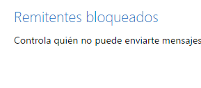 Bloqueo de remitentes automatico