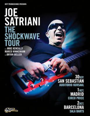 Joe Satriani actuará en San Sebastián, Madrid y Barcelona