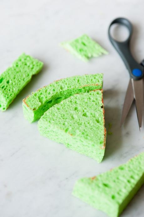 DIY Servilletas con estampados de sandía.