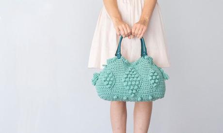 bolso crochet menta