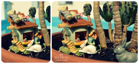 diy, diorama, hazlo tu mismo, animales de plastico, animalitos de goma, maceta, mundo en maceta