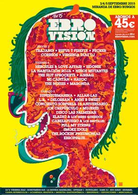 Distribución por días del Festival Ebrovisión 2015