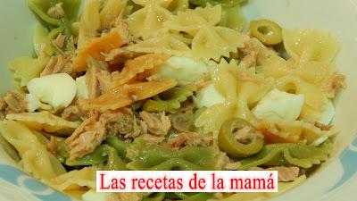 Receta fácil de ensalada de pasta muy refrescante