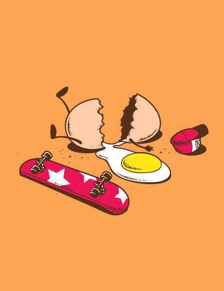 Unas divertidas ilustraciones que muestran cómo sería el día a día de la comida