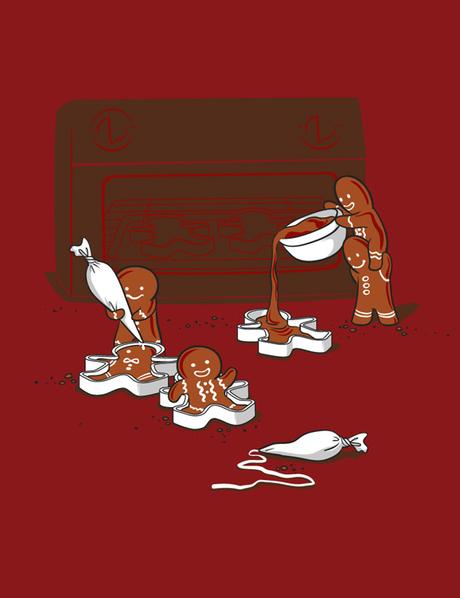 Unas divertidas ilustraciones que muestran cómo sería el día a día de la comida