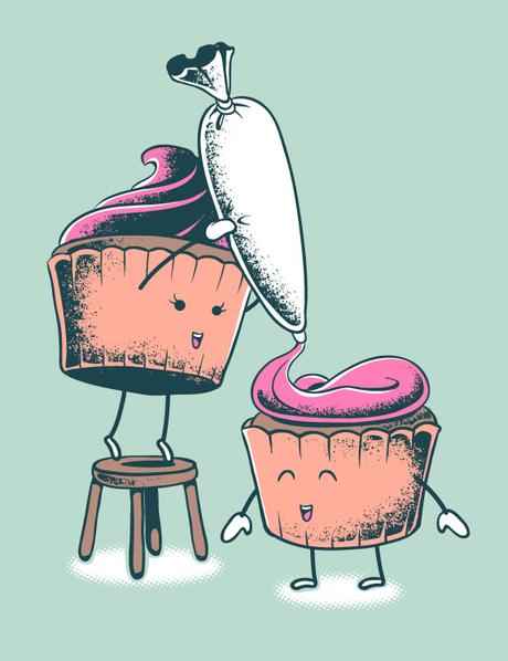 Unas divertidas ilustraciones que muestran cómo sería el día a día de la comida