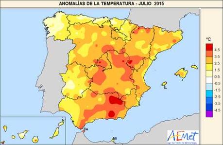 Julio 2015, el mes más caluroso en España desde que se tienen registros