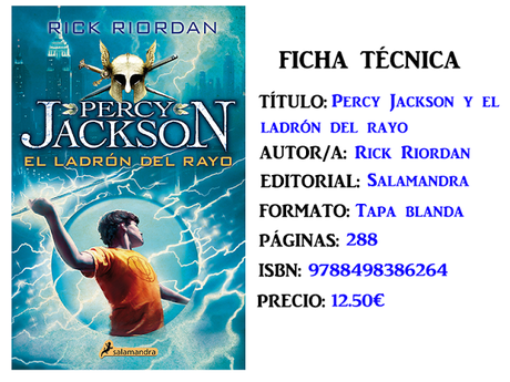 Reseña: Percy Jackson y el ladrón del rayo, de Rick Riordan