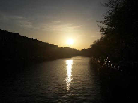 Atardecer en el oeste de Amsterdam