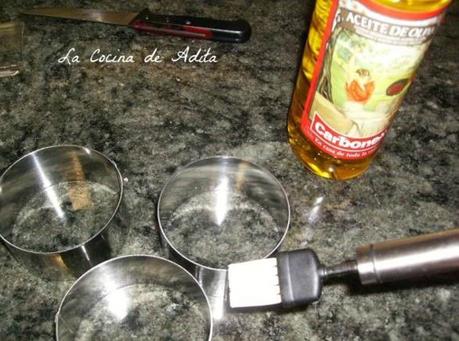 Ensalada con crujientes ,de queso y jamón