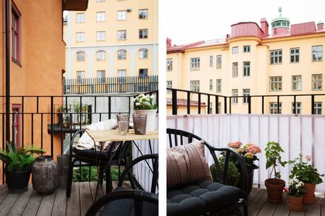 Blanco y negro en la decoración de un apartamento.