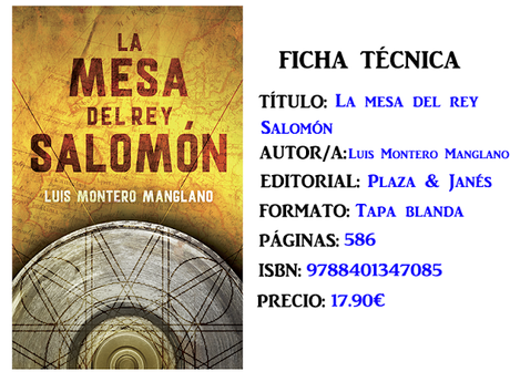 Reseña: La mesa del rey Salomón, de Luis Montero Manglano