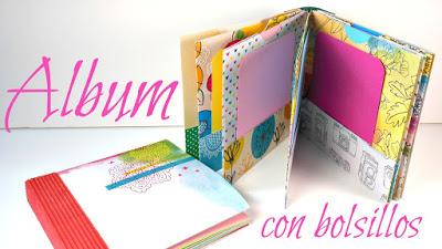 Álbum con bolsillos y encuadernación de espina | Scrapbooking