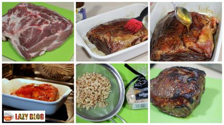 Cabecero de lomo con soja oscura y miel con guarnición de arroz Lotao Deli