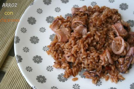 arroz,chipirones, arroz con chipirones