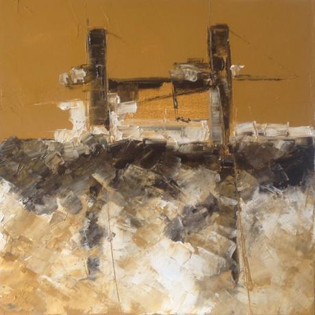 barco carbonero ENDESA.Óleo espátula lienzo. 2015.04...