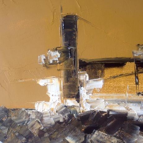 barco carbonero ENDESA.Óleo espátula lienzo. 2015.04...