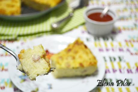Pastel de patata y jamón de York