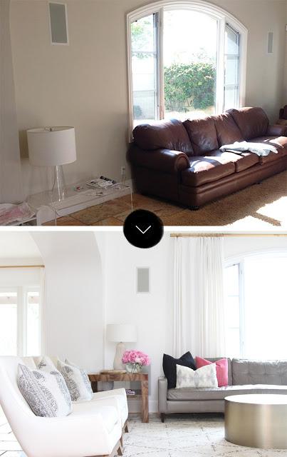 ANTES/DESPUÉS: CÓMO TRANSFORMAR UN SALÓN OSCURO EN OTRO LUMINOSO Y CHIC