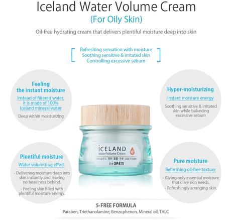 THE SAEM | ICELAND | WATER VOLUME CREAM - Piel Grasa THE SAEM | ICELAND | WATER VOLUME CREAM - Piel Grasa