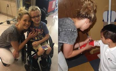 Jennifer Lawrence visita un hospital infantil en Canadá
