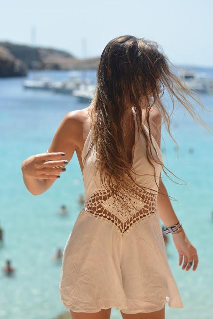 BEACHY LOOKS: LACE PANELED ROMPER