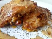 Pollo salsa nata cebolla puerros cipolla panna