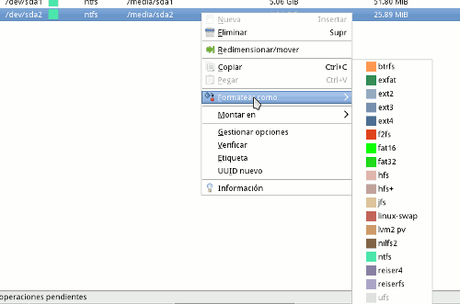 Mantenimiento del PC V. Particionar y formatear un disco ii Formatear una particion