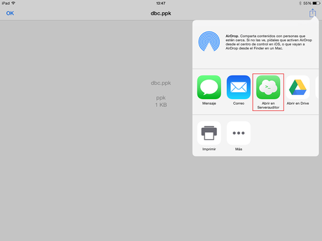 Abrir PPK desde ipad por DBigCloud