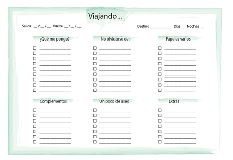 Imprimible - Hacer la maleta