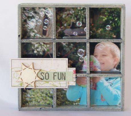 Marco de madera “So fun”