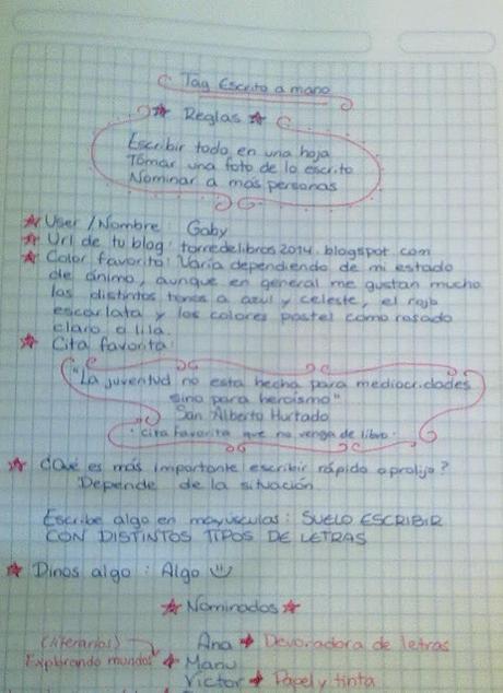 TAG ESCRITO A MANO! TAG ESCRITO A MANO!