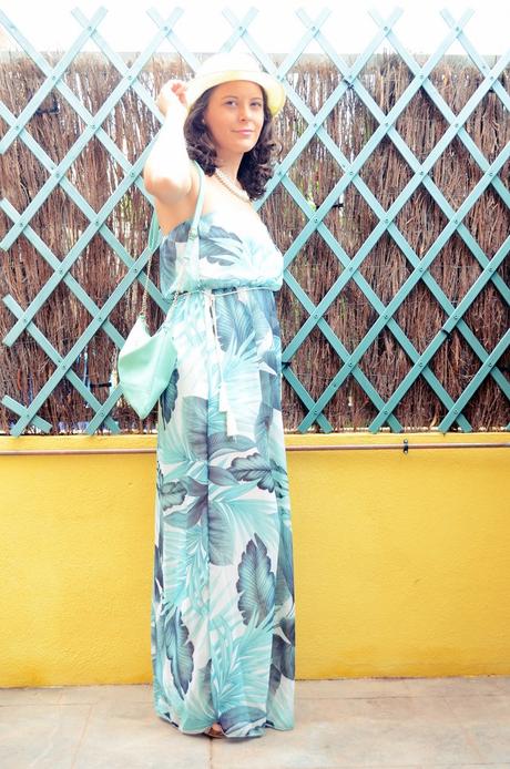 Mi vestido azul - Palms maxi dress (2)