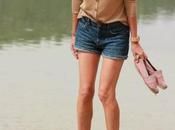 denim short pañuelo cuello