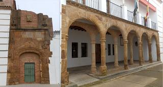 Imagen del mes: portada primitiva y arcada del Palacio de los Zapata en Llerena, antigua sede del Tribunal de la Inquisición