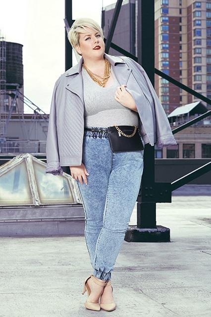 ESTILO CASUAL CHIC CON JEANS PARA GORDITAS 