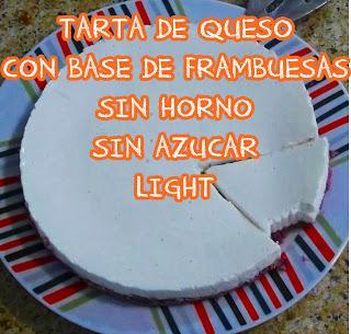 RECETA: Tarta de queso healthy/fitness CON BASE DE FRAMBUESA