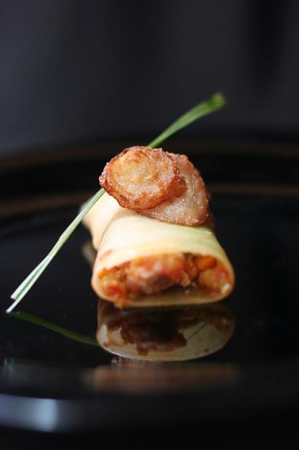 Canelones de Puerro Rellenos de Pollo y Verduras