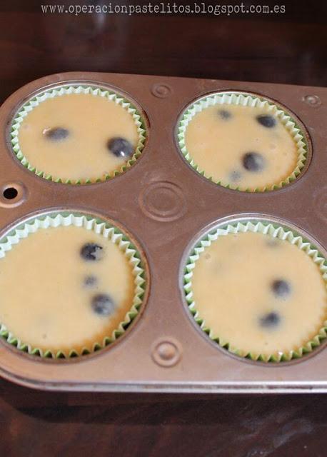 Muffins de arandanos frescos o blueberry muffins